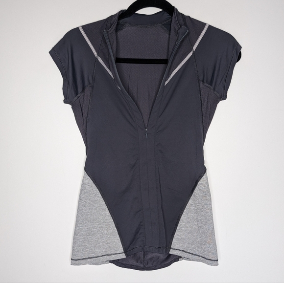 Lululemon Cycling Top Black Gray 4 - Picture 1 of 5